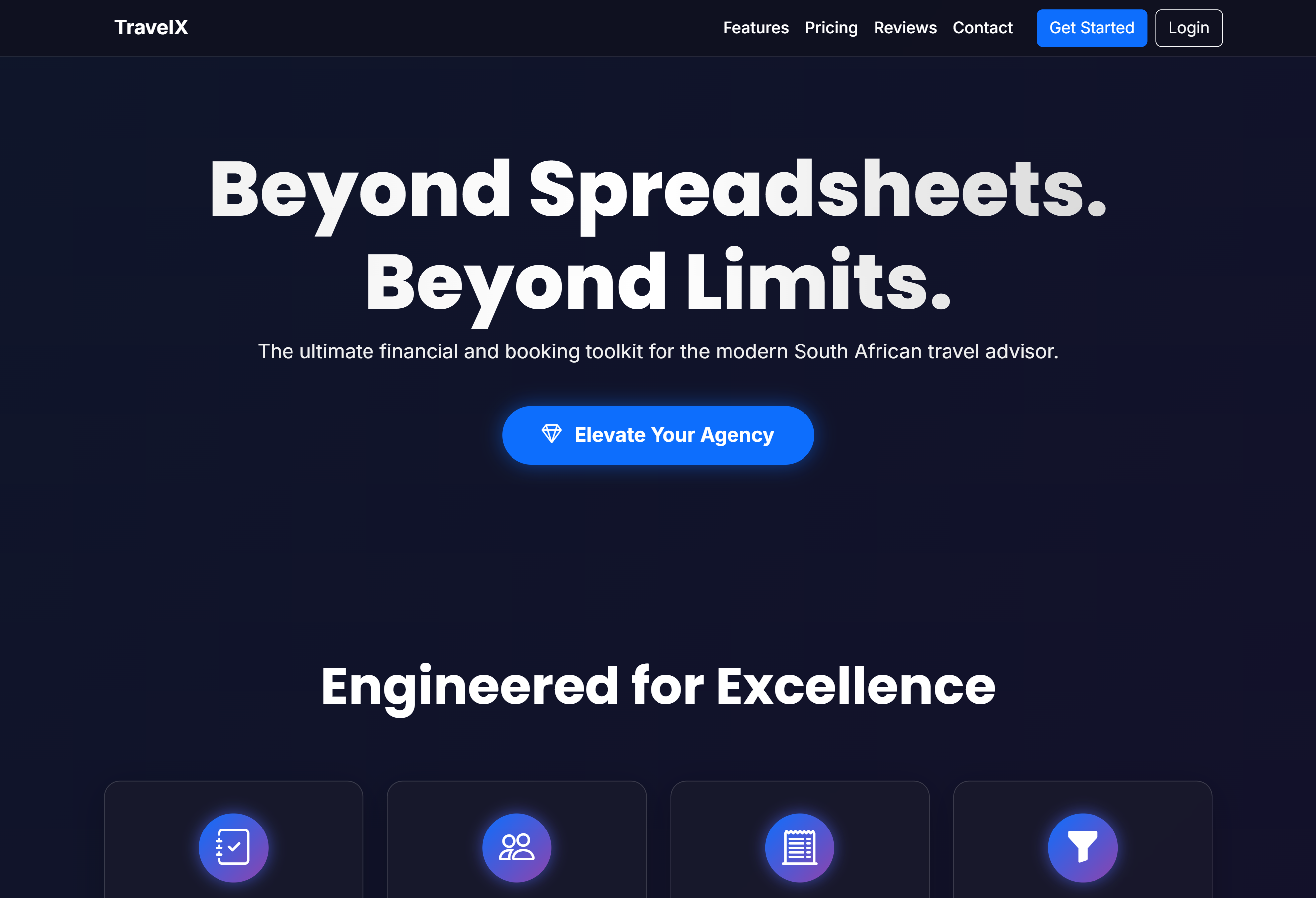 TravelX App Website