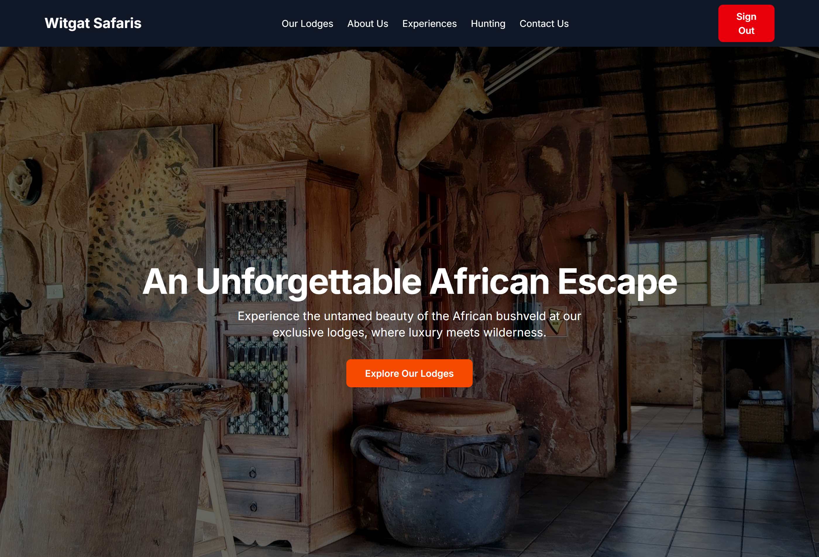 Witgat Safaris Website
